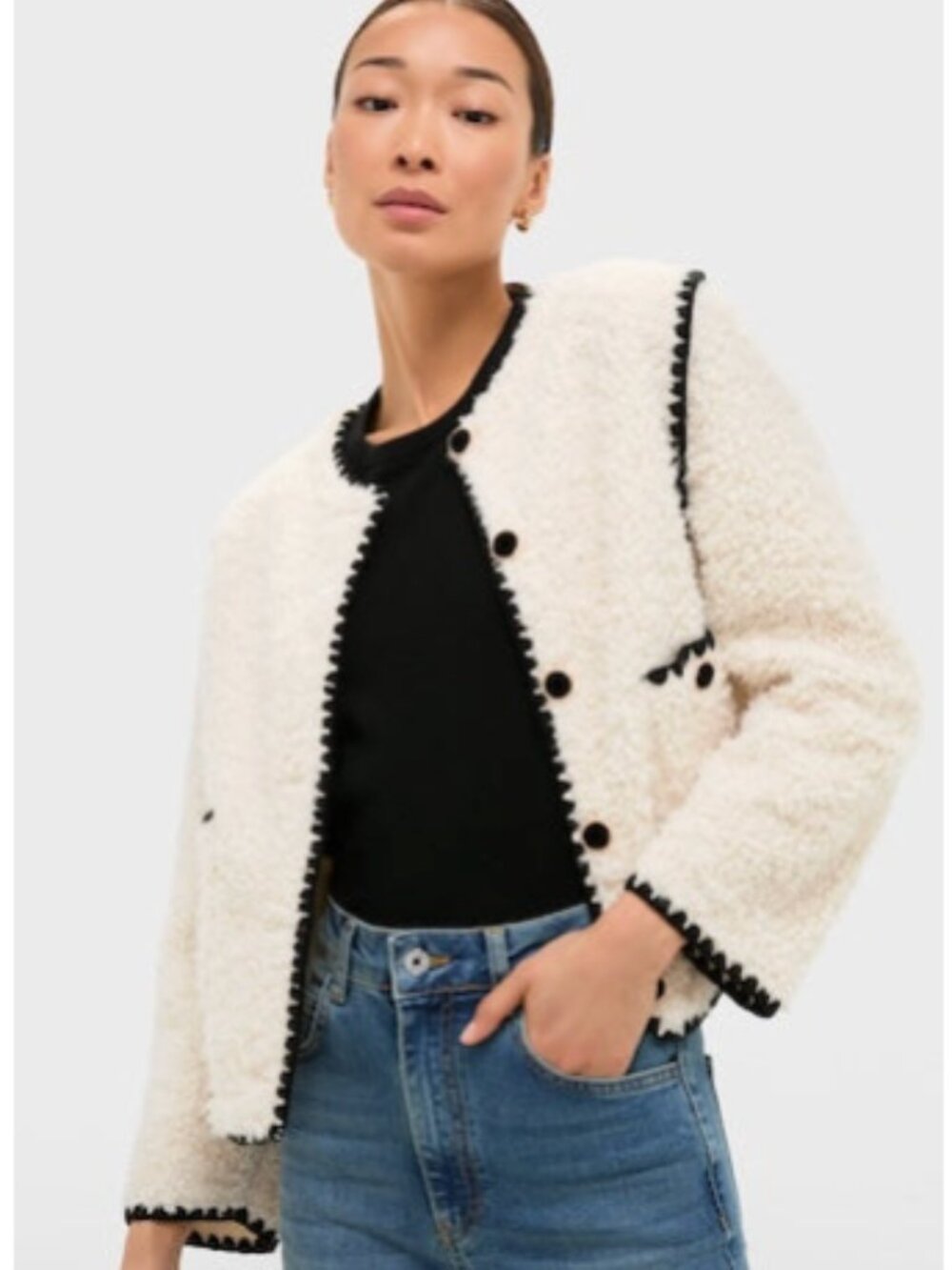 Hyacinth House Sherpa Audrey Jacket NWT Size XS